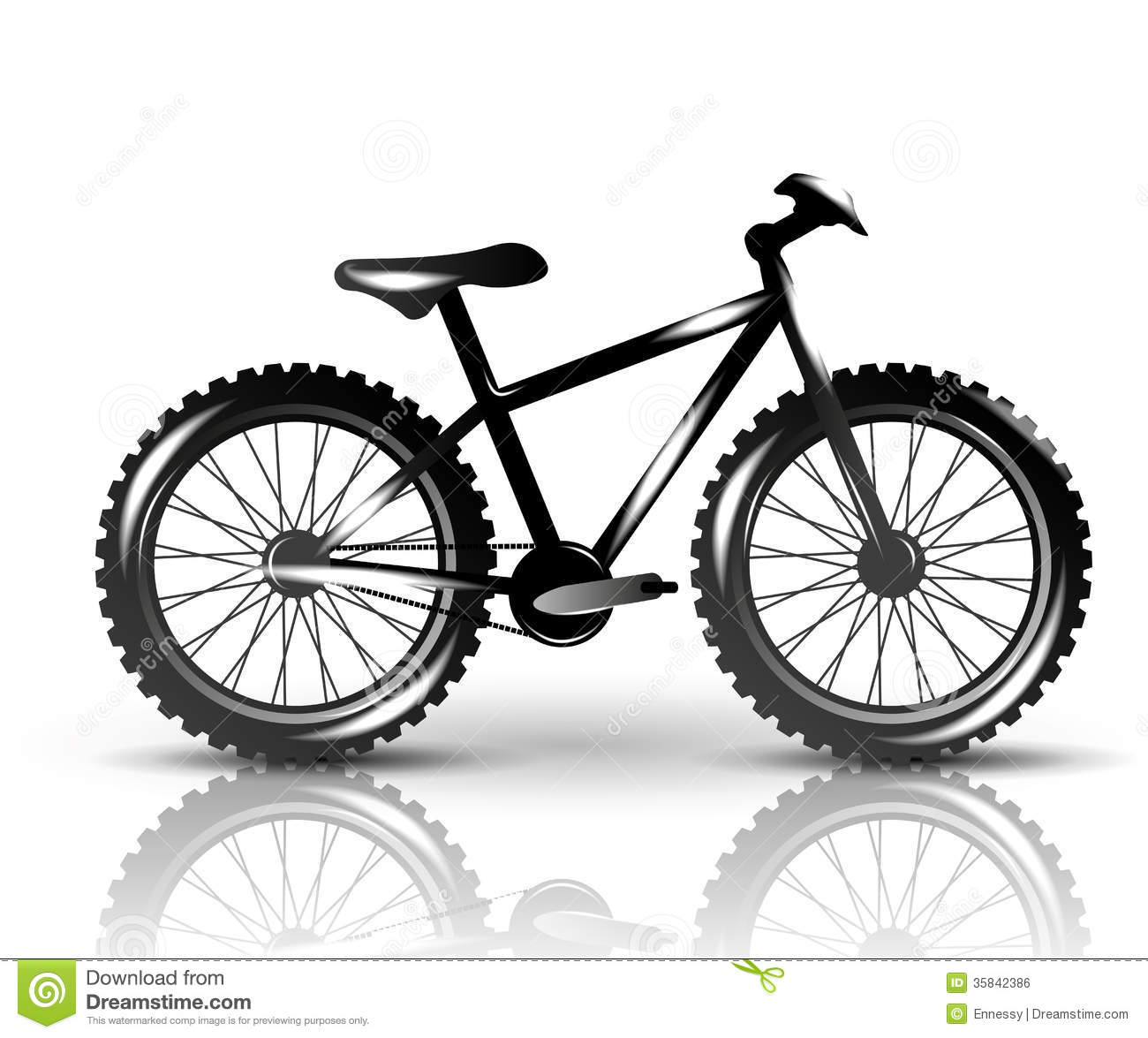 Vector Black and White Bike