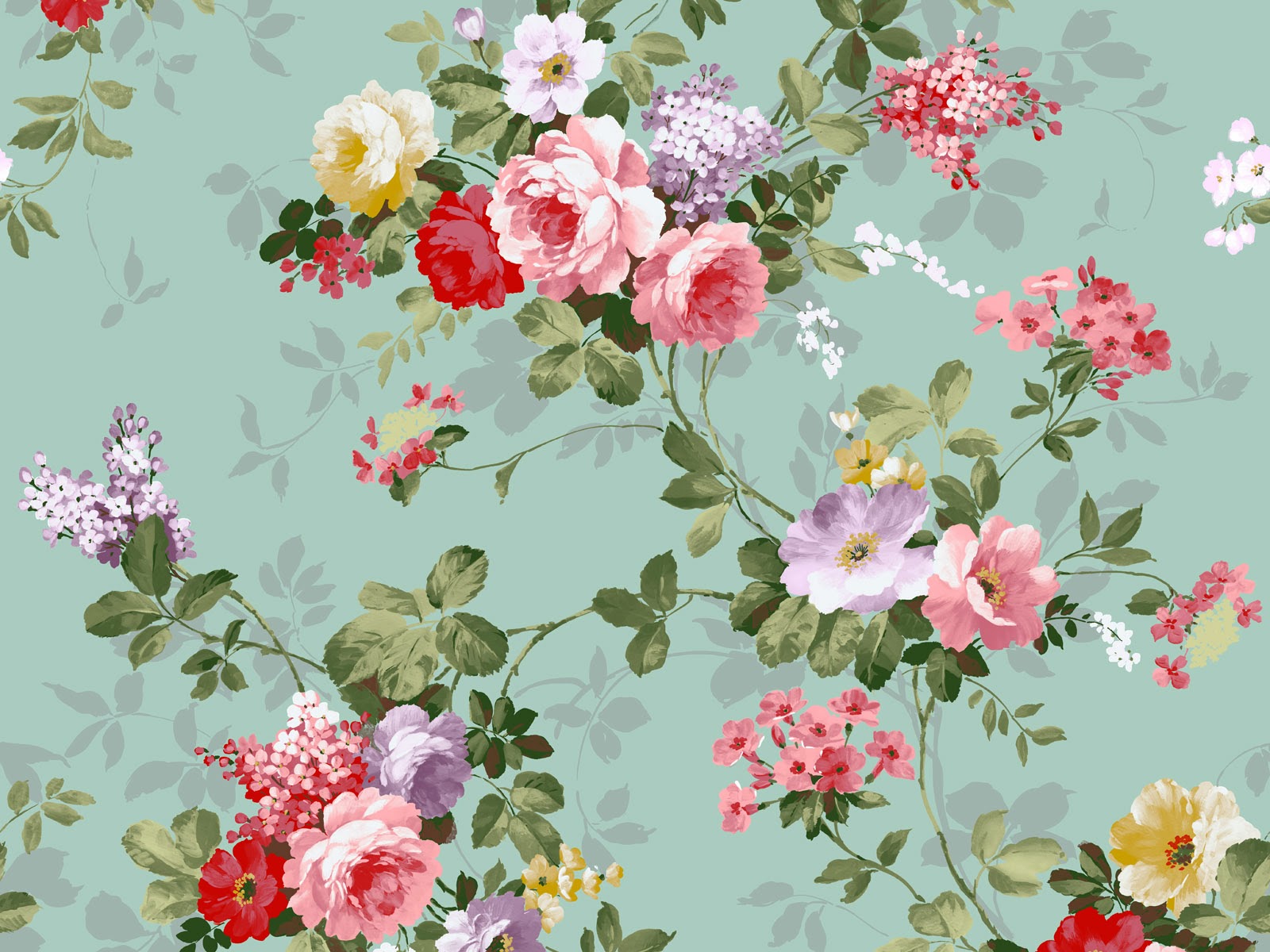 Vintage Floral Flowers Pattern