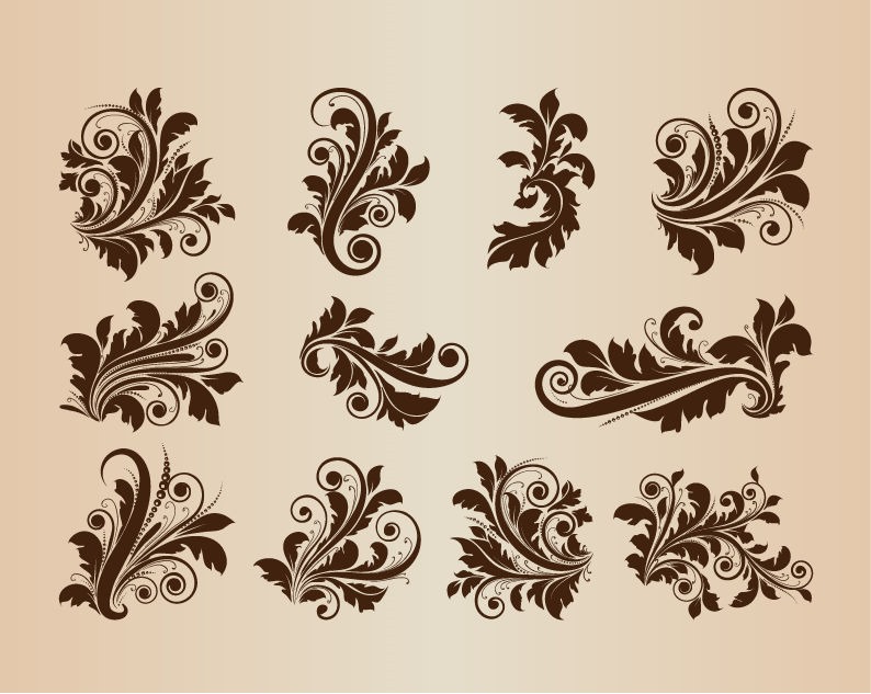 Vintage-Floral-Ornaments-Vector