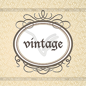 Vintage Oval Frame Vector