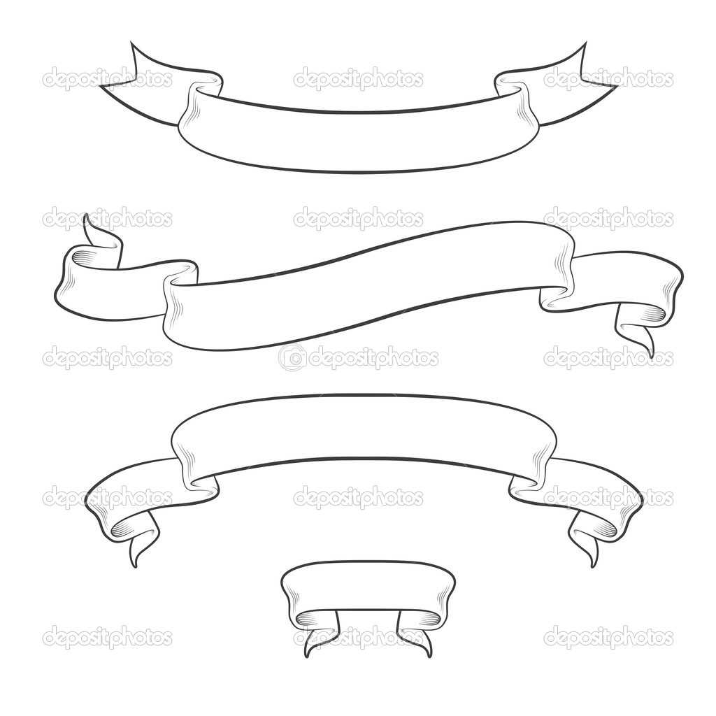 Vintage Ribbon Banner Template Vintage Ribbon Banner Template