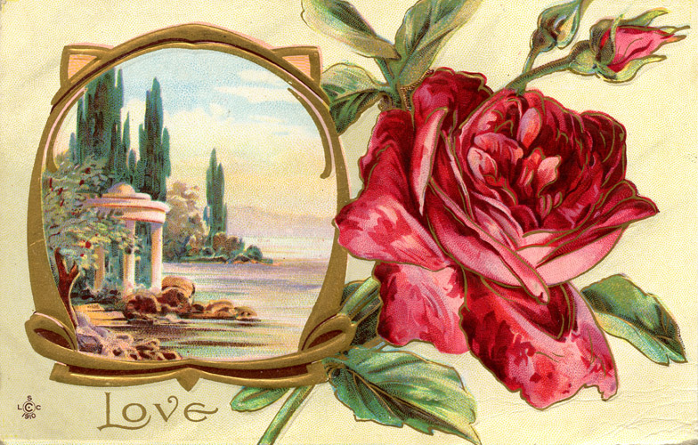 Vintage Victorian Rose Clip Art Free