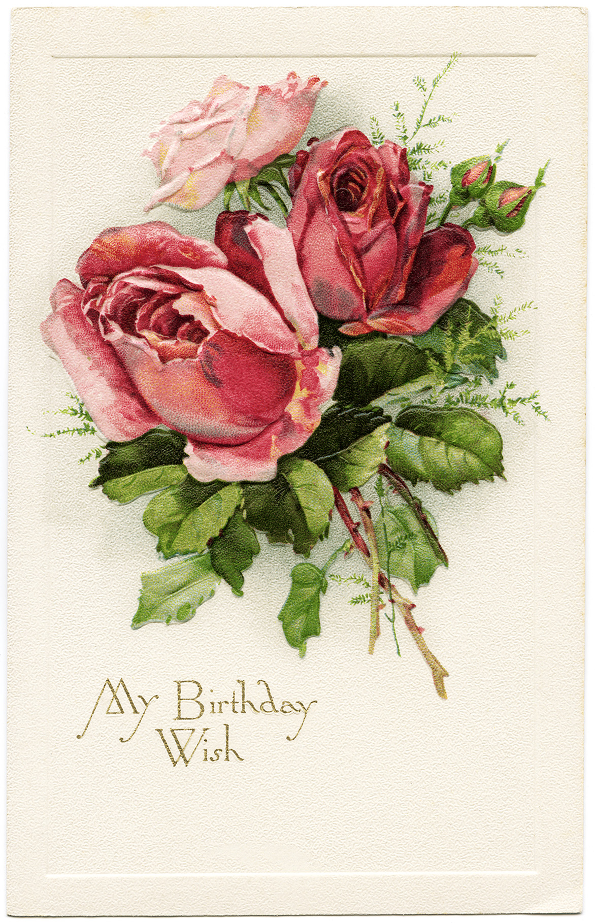 Vintage Victorian Rose Clip Art Free