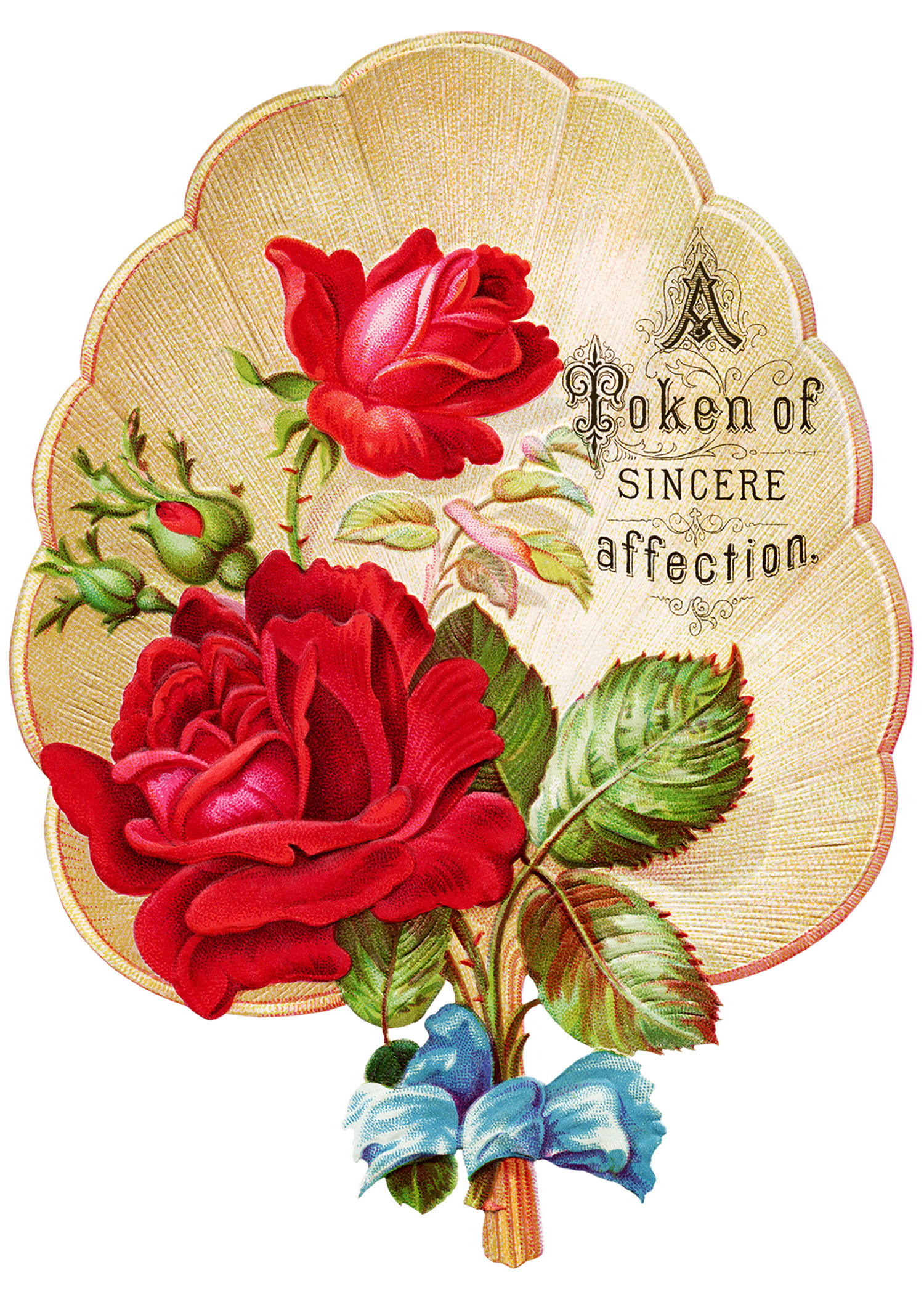Vintage Victorian Rose Clip Art Free
