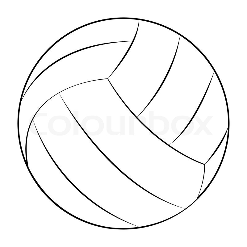 Volleyball Outline Vector