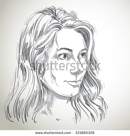 Wavy Hair Vector Illustration