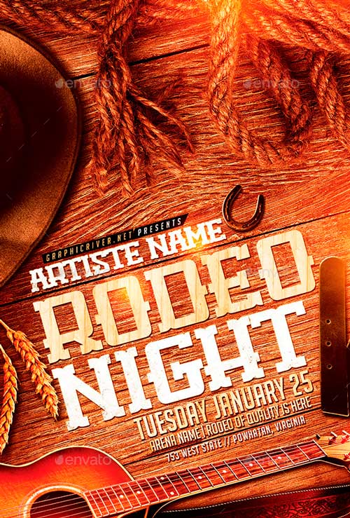 Western Rodeo Flyer Templates