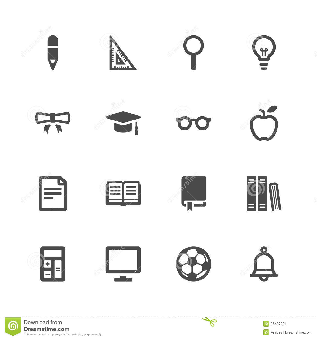 White Education Icons