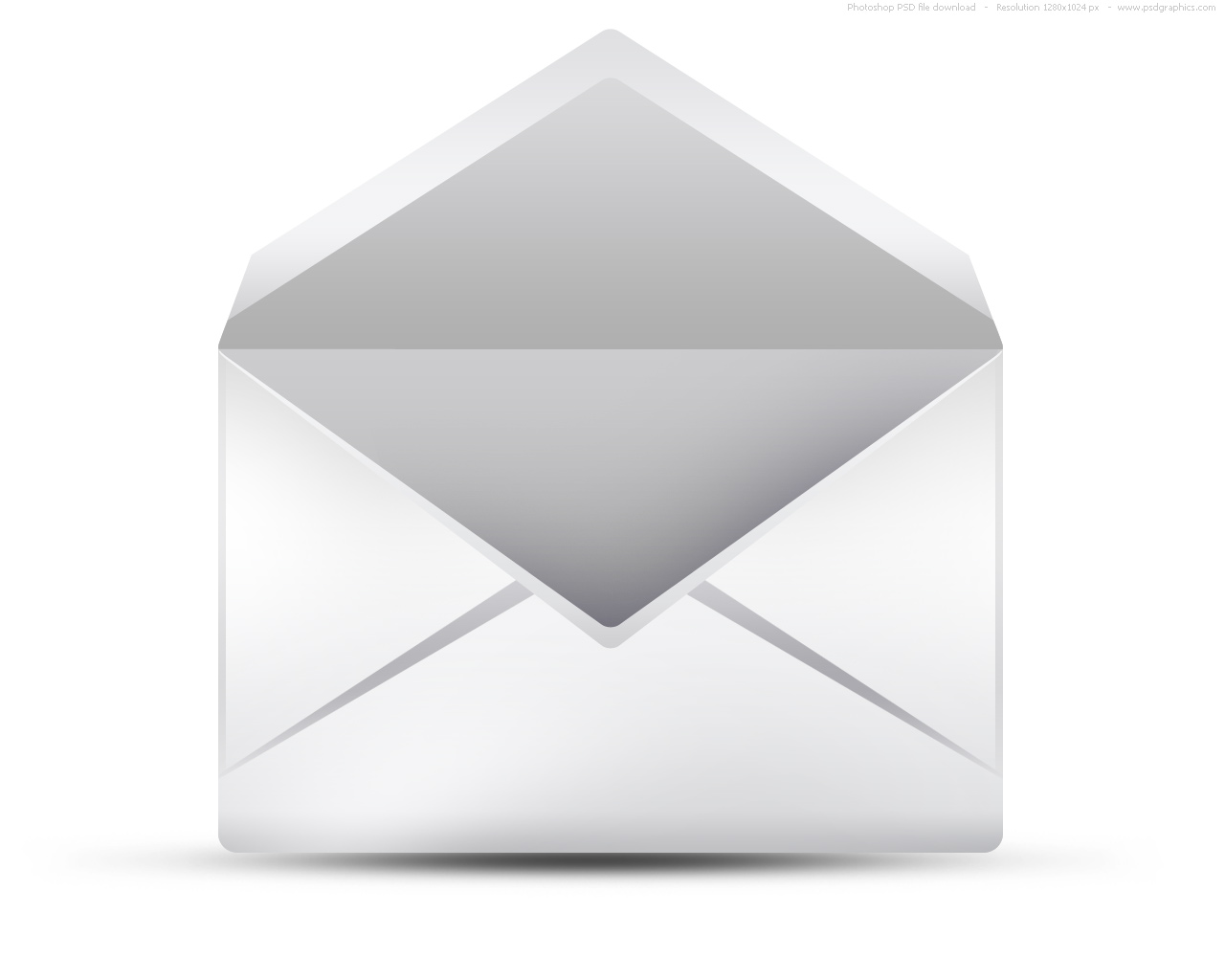White Open Envelope Icon White Open Envelope Icon