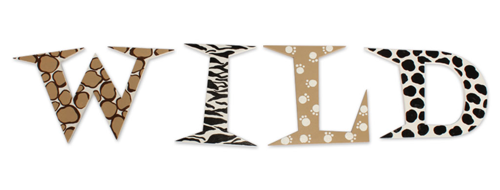 Wild Animal Print Letters