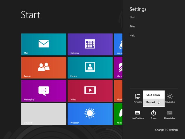 Windows 8 Restart Icon