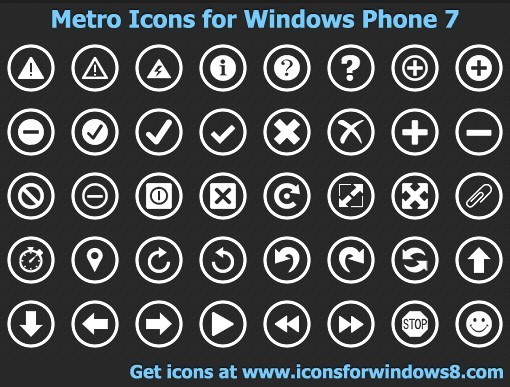 Windows Phone 8 Icons