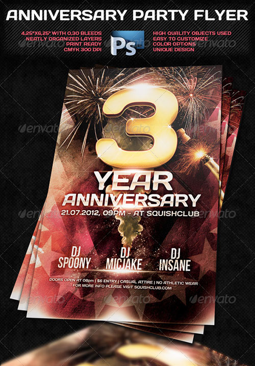 50th Birthday Party Flyer Templates Free