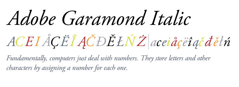 Adobe Garamond Pro Font