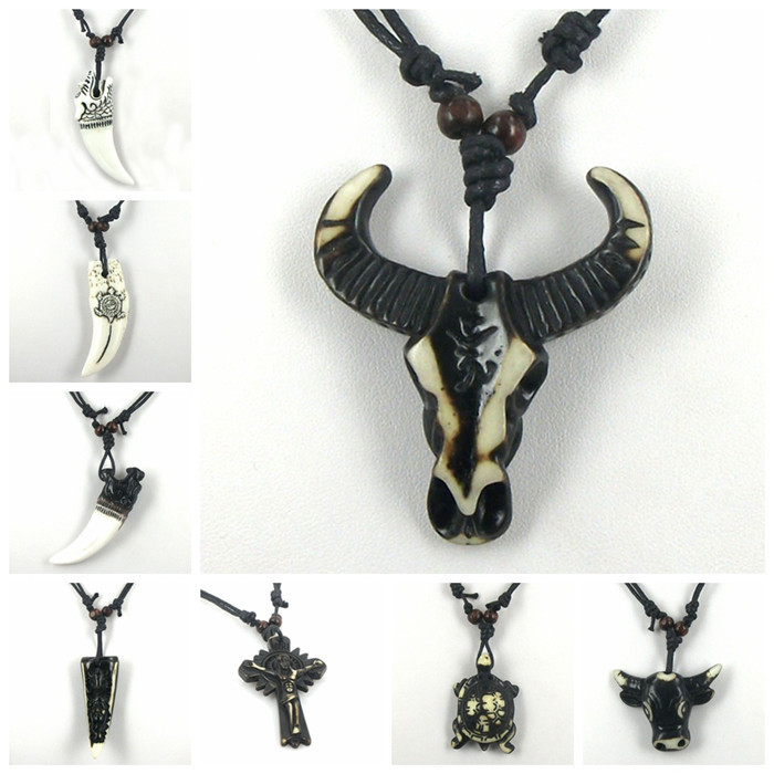 Animal Carved Bone Pendants