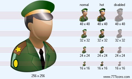 Army Officer Icon Army Officer Icon