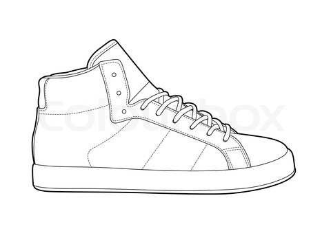 Basketball Shoe Outline