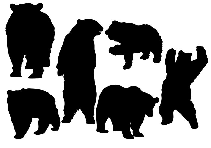 Bear Silhouette Vector Free