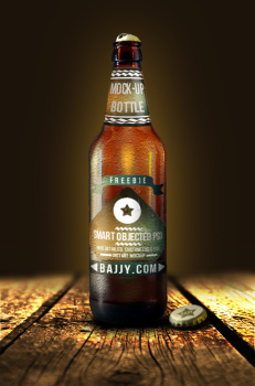 Beer Bottle Mockup Psd Free