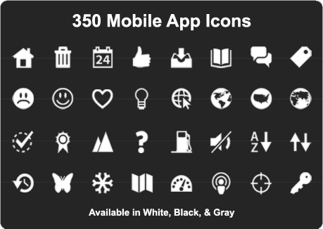 Black and White App Icons