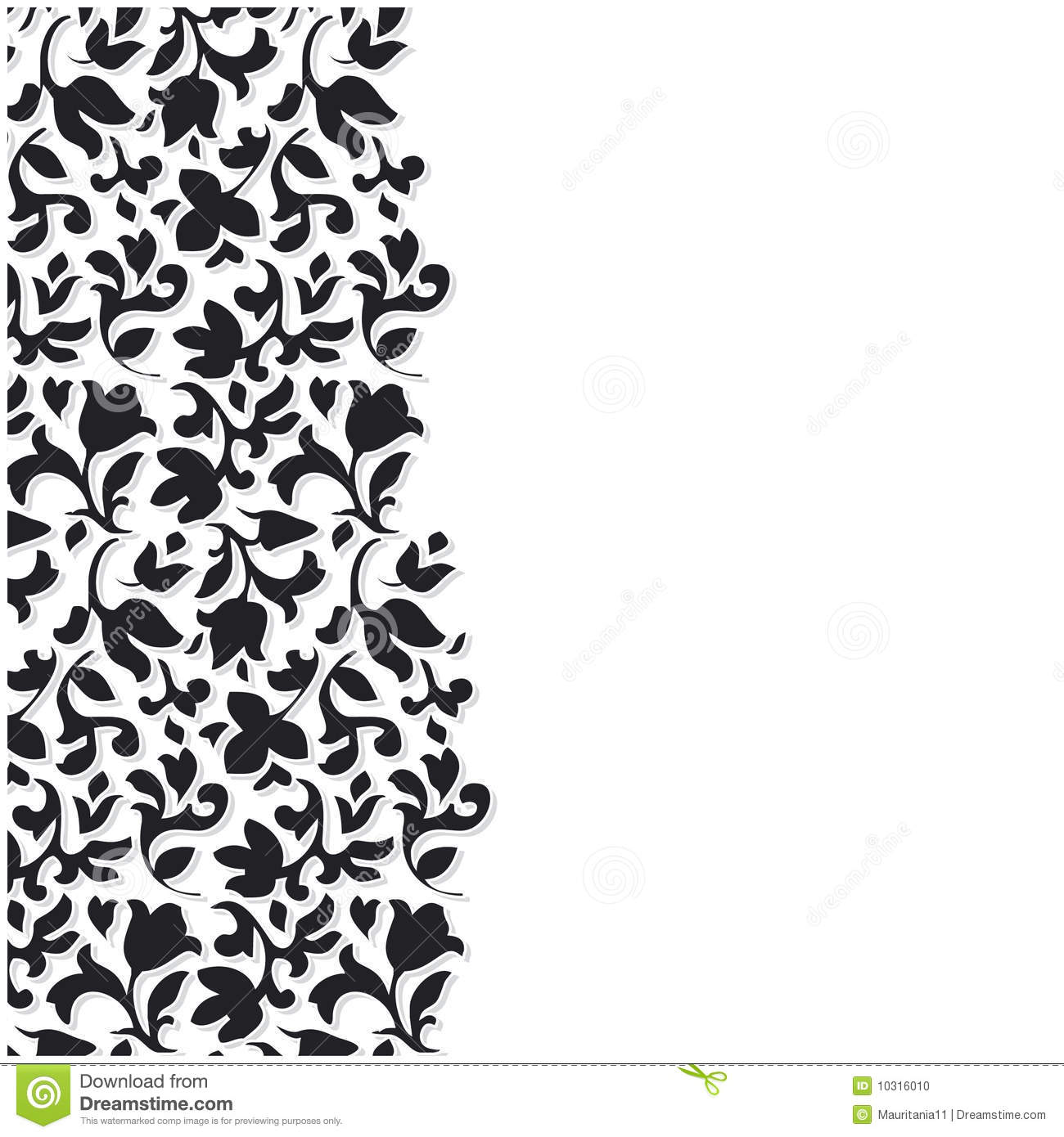 Black and White Flower Vector