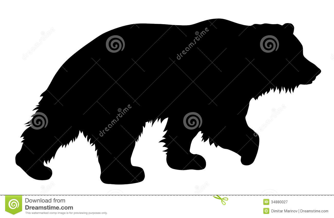 Black Bear Silhouette Clip Art