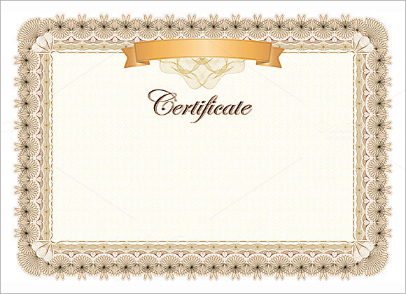 Blank Award Certificate Templates