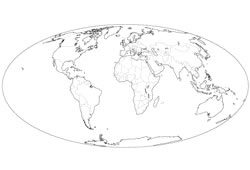 Blank World Map Shape Photoshop