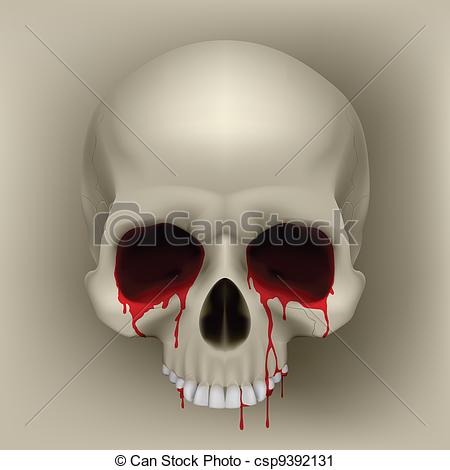 Bleeding Skull Clip Art
