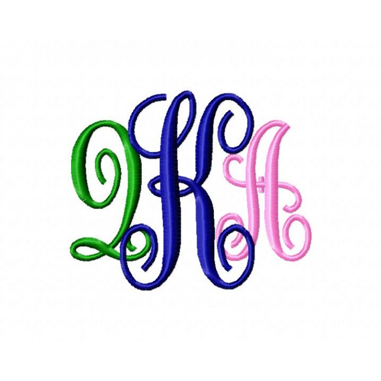 Bold Monogram Embroidery Font
