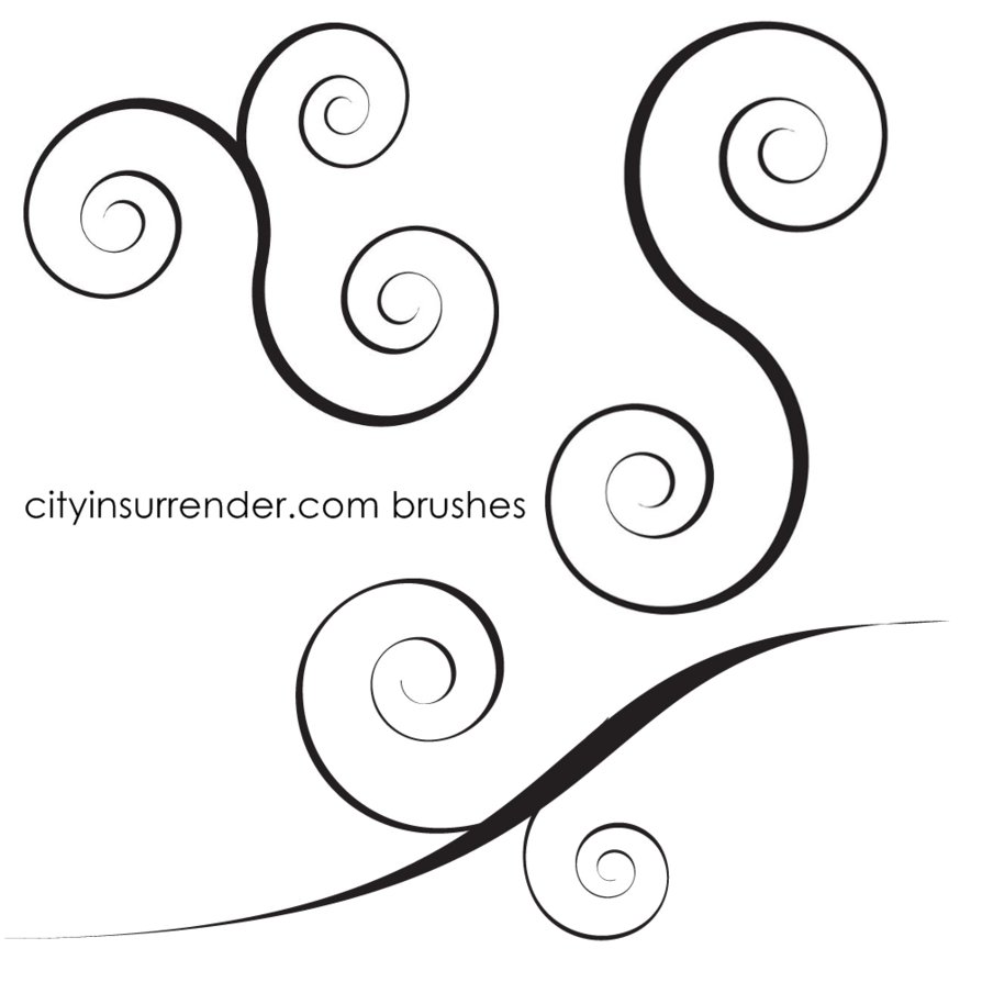 Brush Swirl Clip Art