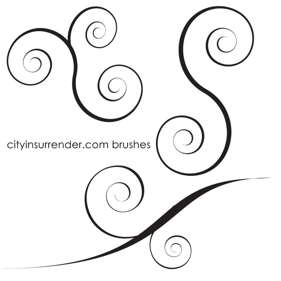Brush Swirl Clip Art Brush Swirl Clip Art
