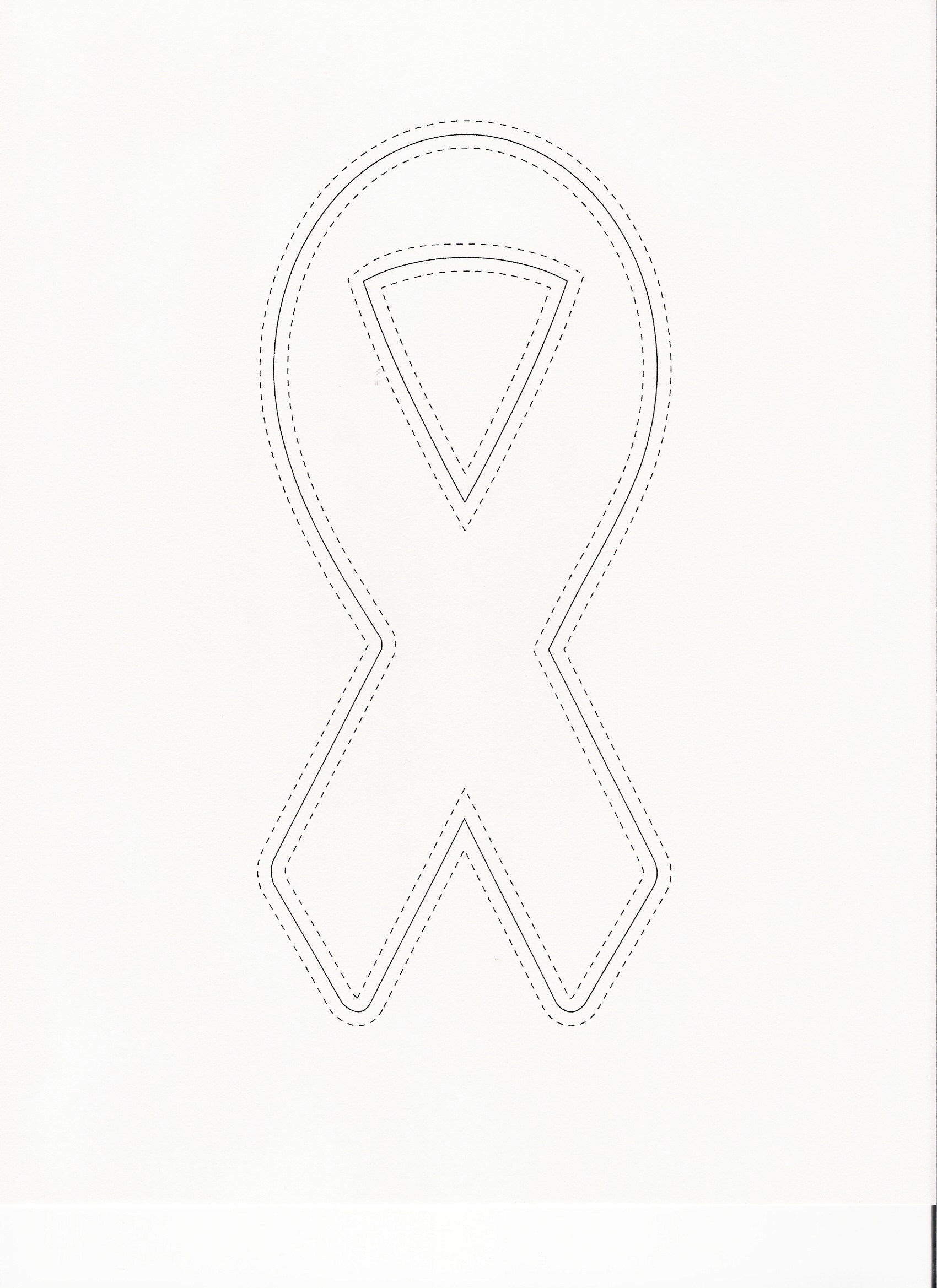 Cancer Ribbon Blank Template