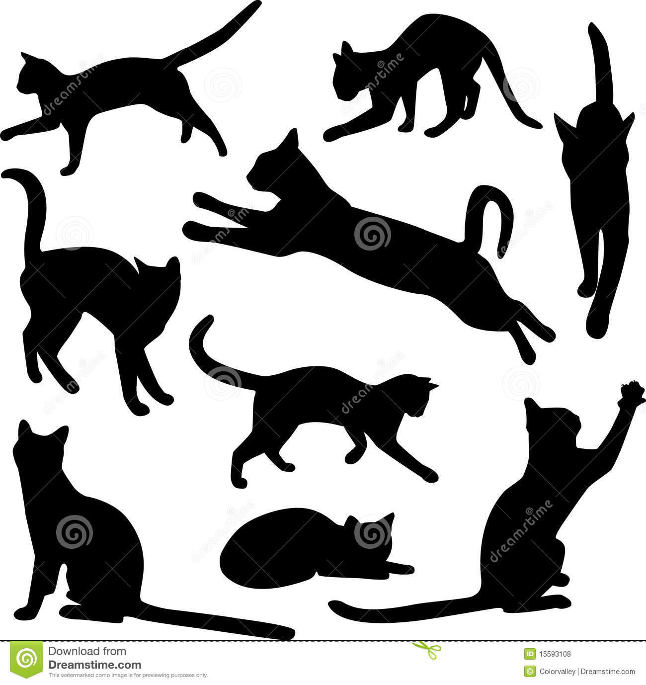 Cat Silhouette Vectors