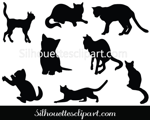 Cat Silhouette Vectors