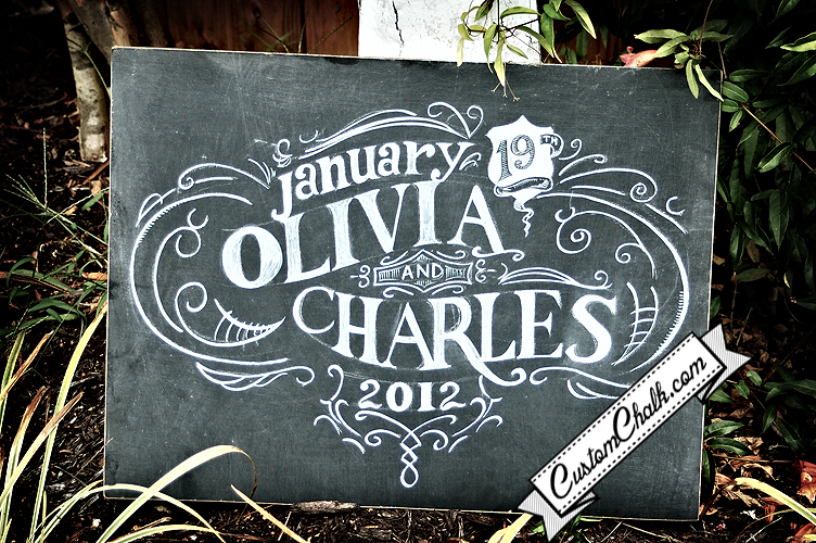 Chalkboard Wedding Sign