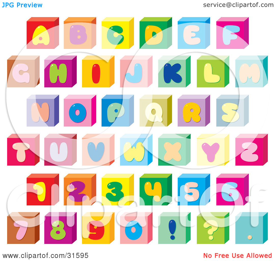 Colorful Letter Font