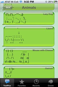Cute Animal Text Symbols Cute Animal Text Symbols