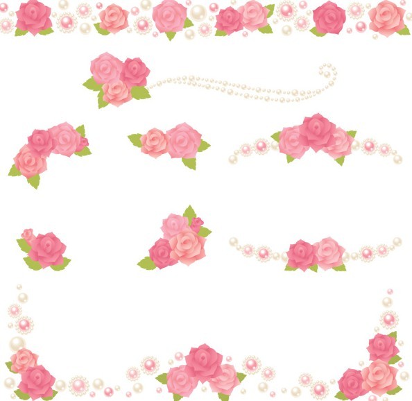 Cute Pink Flower Border