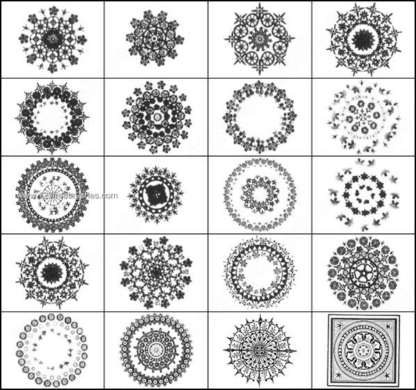 Decorative Circle Brushes Decorative Circle Brushes