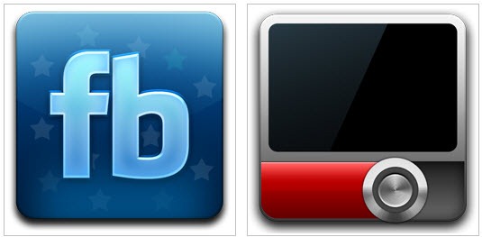 Facebook and YouTube Icons