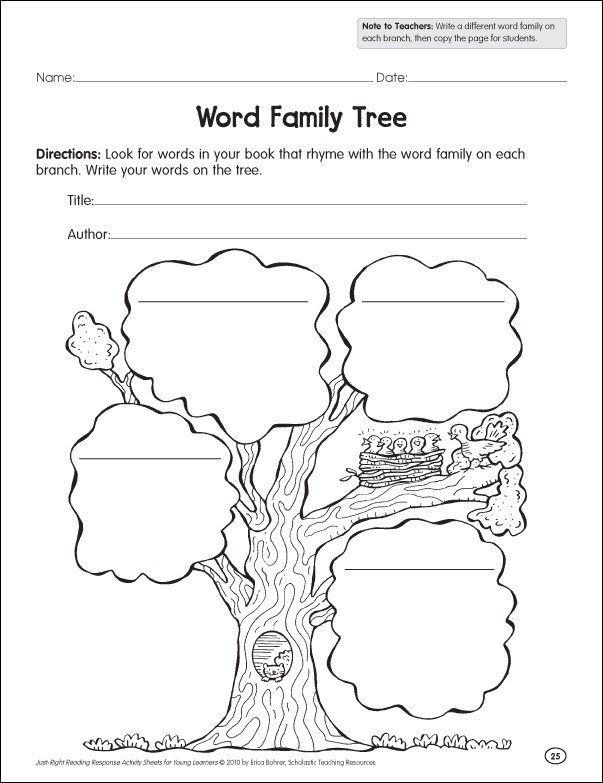 Family Tree Graphic Organizer