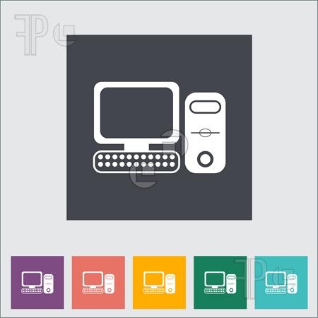 Flat Computer Icon