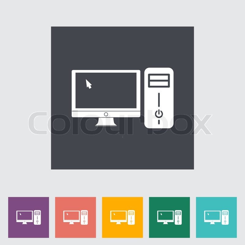 Flat Computer Icon