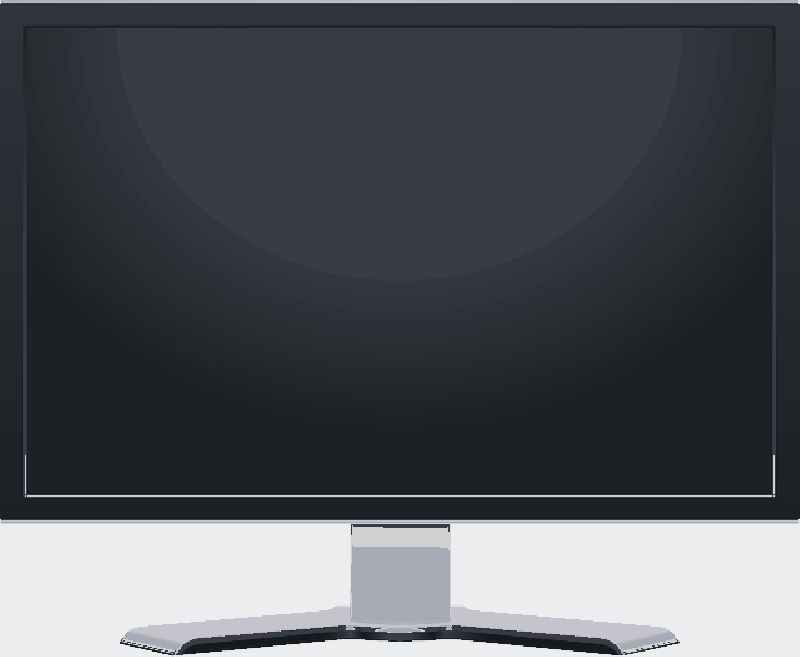 Flat Computer Monitor Icon