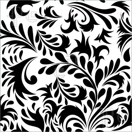 Floral Patterns Black and White