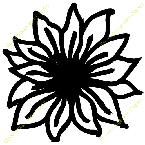 Flower Outline Clip Art Free