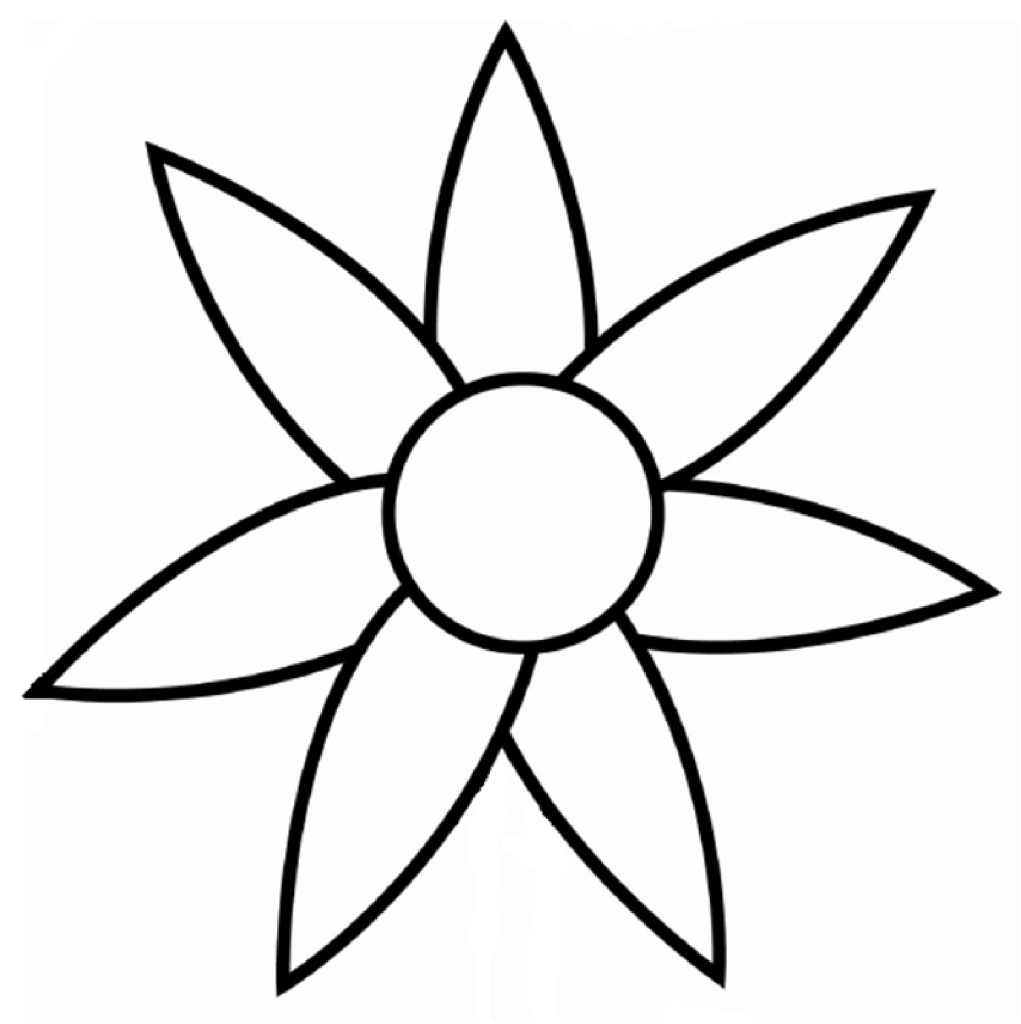 Flower Outline Coloring Pages