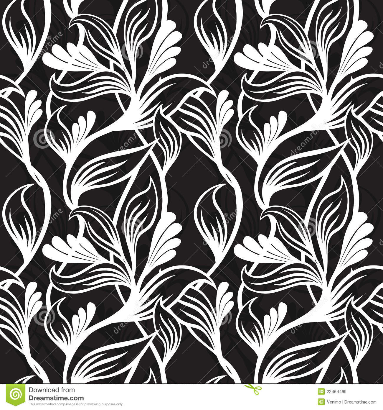 Free Black and White Floral