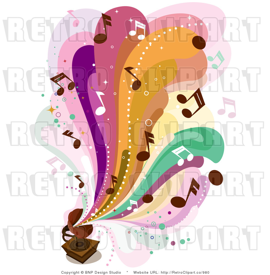 Free Colorful Music Notes Clip Art